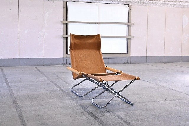 新居猛デザイン 名作 7万「NY CHAIR X/ニーチェアX」オットマン 椅子