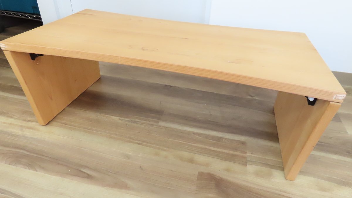 紀州檜 紀の国の匠 ヒノキ 机 テーブル 折りたたみ 折り脚 ローテーブル