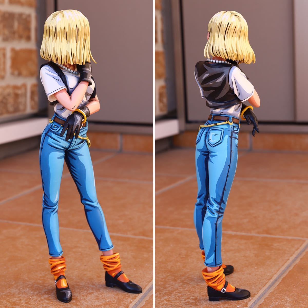 ドラゴンボール 人造人間18号 2次元塗装 リペイント フィギュア 2D 