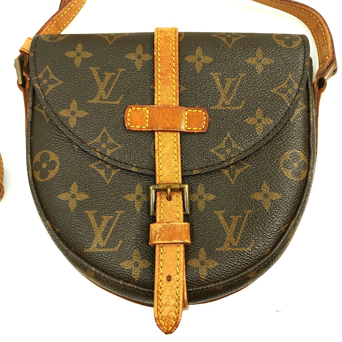 ルイヴィトン M51234 シャンティPM ショルダーバッグ モノグラム レディース 斜め掛け 鞄 LOUIS VUITTON 中古 ★