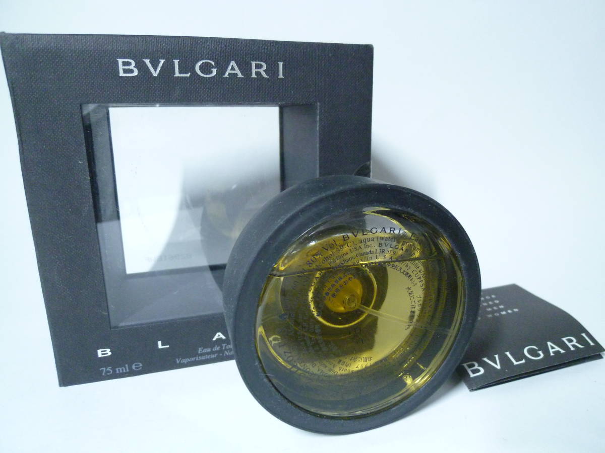 ◎ BVLGARI ブルガリ BLACK ブラック オードトワレ 75ml EDT 香水 残約