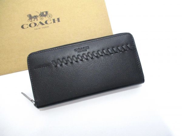 セール，人気 COACH 長財布 同様 正規品 203 ジッピーウォレット メンズ レディース F21369 リップ アンド リペア ブラック レザー(男性用財布)｜売買されたオークション情報、yahooの商品情報をアーカイブ公開 服飾小物