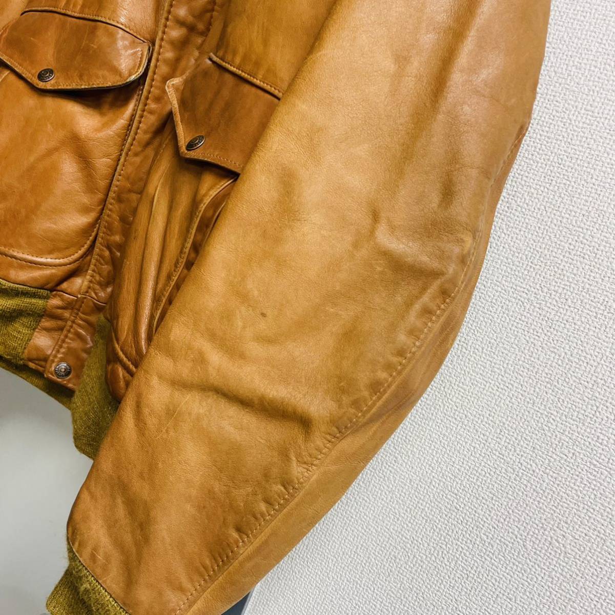 Schott ショット レザー フライトジャケット IS674MS キャメル 革 