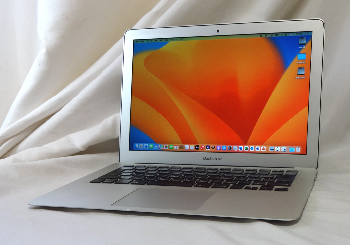 格安，本物保証 Macbook Air/13.3大型液晶/MD761JA//macOS Ventura & Windows11Pro//256GB-SSD/速い大型Air液晶13.3inchi(MacBook Air)｜売買されたオークション情報、yahooの商品情報をアーカイブ公開 - オークファン MacBook Air