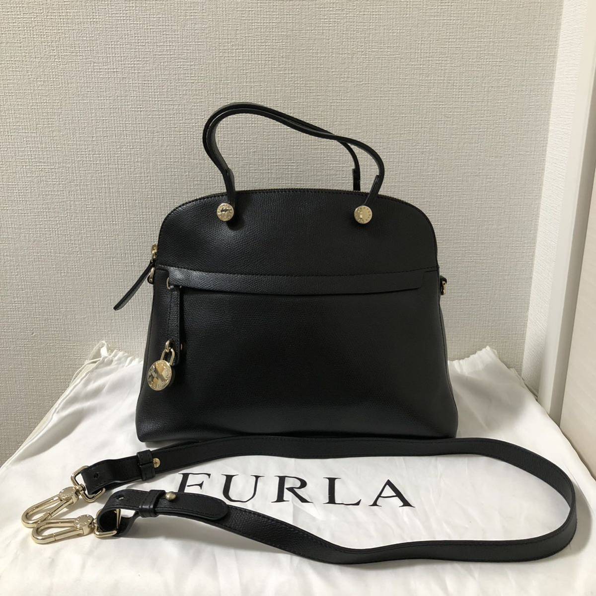 値下げ】【新品同様】FURLA フルラ パイパー M 2way トートバッグ 