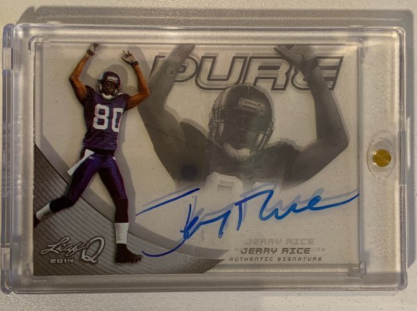 Jerry Rice 直筆サインカード NFL 2014 Leaf Q Pure Autographs 
