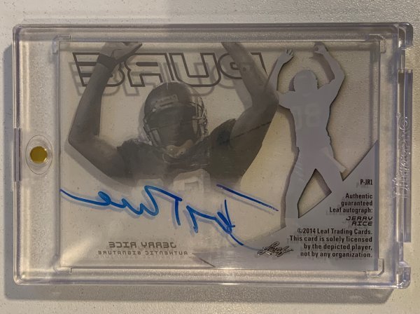 Jerry Rice 直筆サインカード NFL 2014 Leaf Q Pure Autographs 