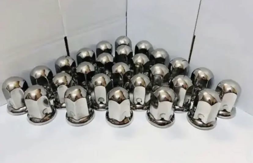ナットキャップ☆ステンレス鏡磨き☆ISO規格33mm用各種☆20個予備付き 
