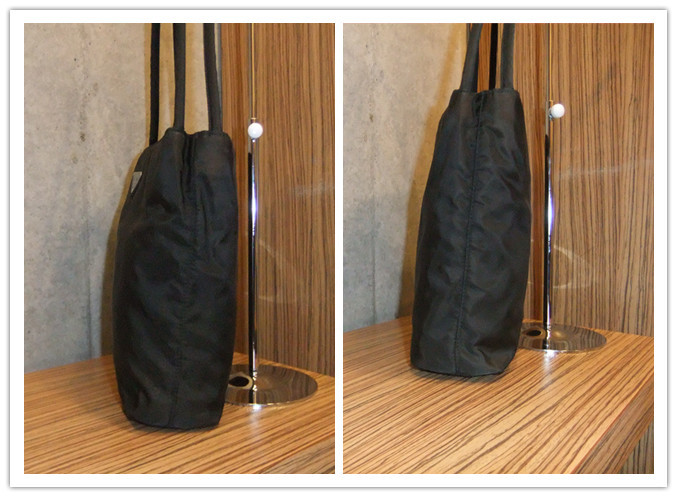 【正規美品♪【PRADA プラダ】 B9715 三角ロゴ ショルダーバッグ トート ブラック ナイロン 鞄 ポコノ Gカード レディース 税込/送料込♪】 PRADA トートバッグ プラダ 三角プレート ロゴ 0