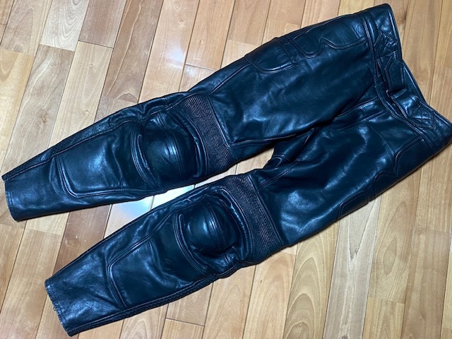 激安スタート！B’sＬeather ライディング レザーパンツ BLACK　Lサイズ_1
