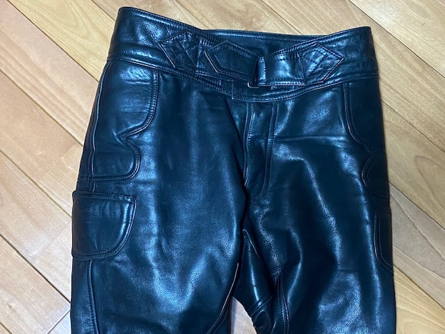激安スタート！B’sＬeather ライディング レザーパンツ BLACK　Lサイズ_2