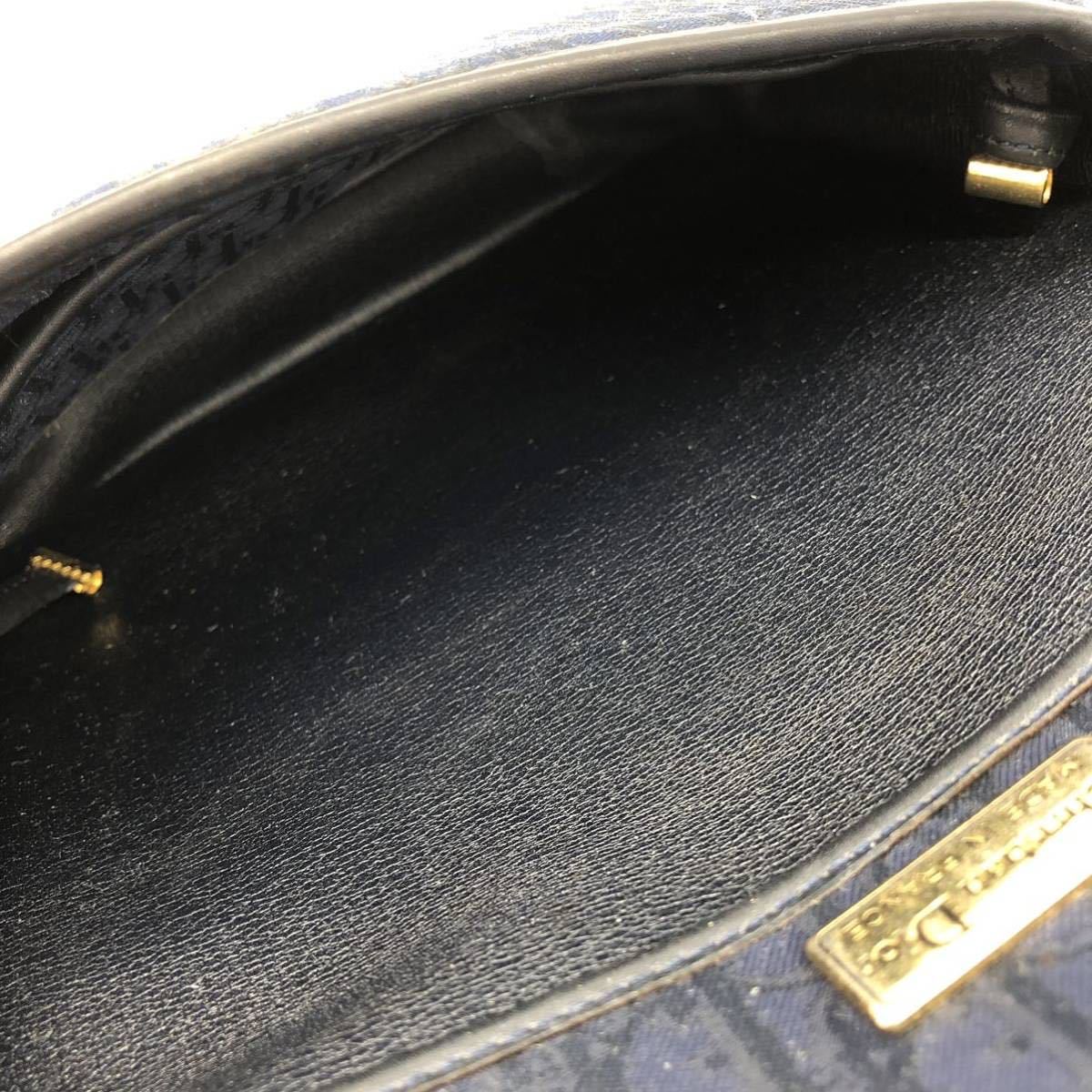 6466【 美品 】 クリスチャンディオール Dior トロッター柄 ショルダー 