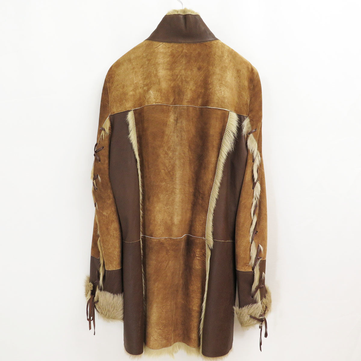 フランス製 KENZO JUNGLE SHEARLING GOAT MOUTON LEATEHR FUR COAT 40 