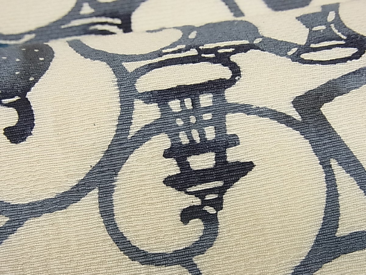 平和屋着物□九寸名古屋帯 型染め 吉祥花唐草文 逸品 fb2513 【公式通販】