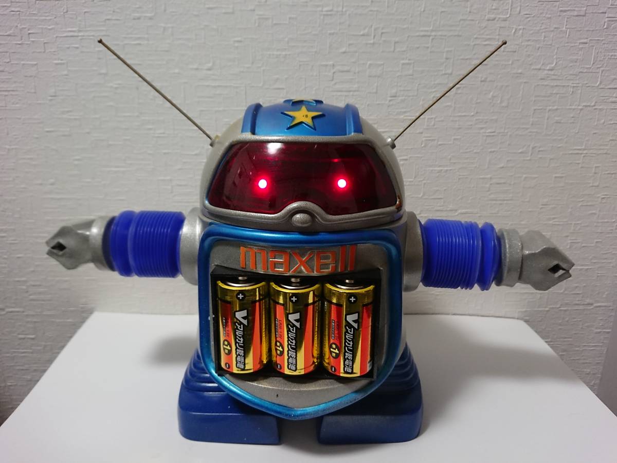 maxell乾電池/マクセルくん ソフビ人形】昭和レトロ 当時物 企業物 