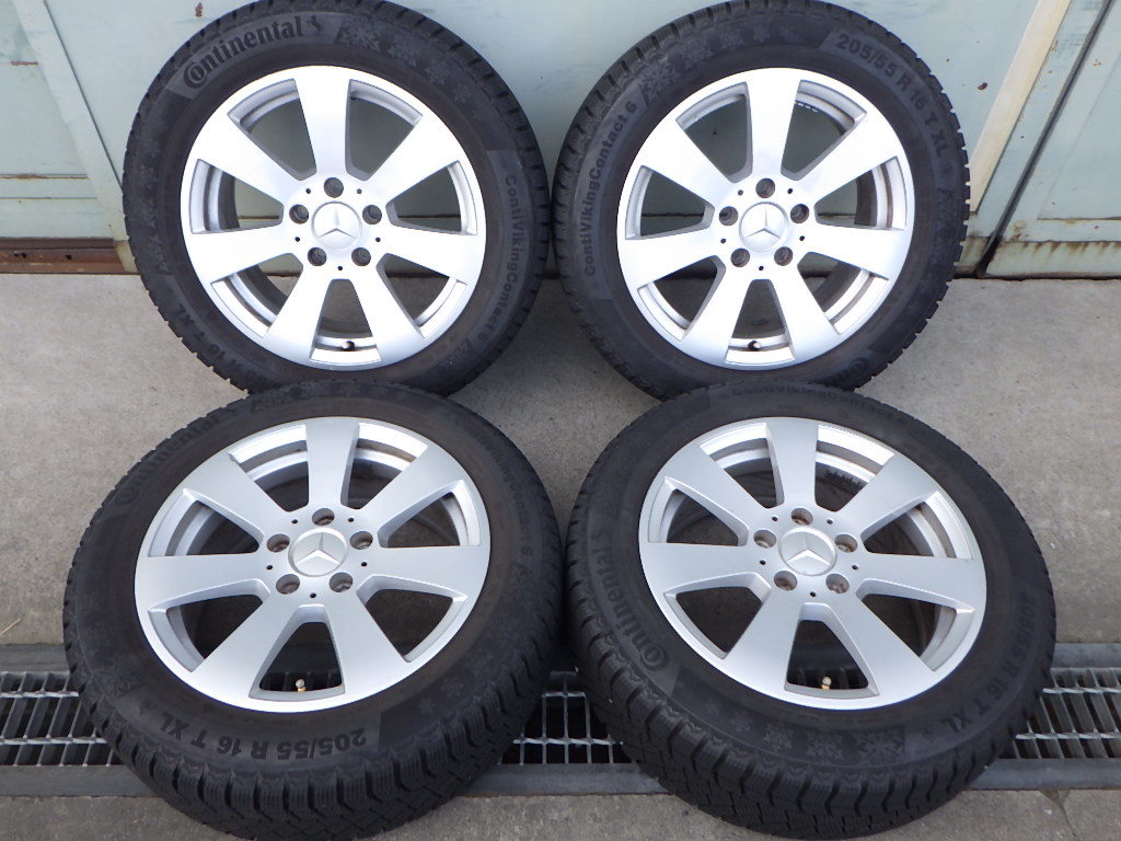 冬タイヤ 205/55R16 ベンツ 用アルミ付 バリ山スタッドレス4本