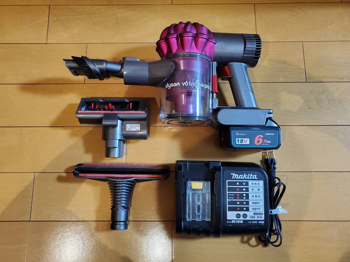 Dyson☆ハンディ掃除機◇V8 SV10+マキタ18Vバッテリ用アダプタ+