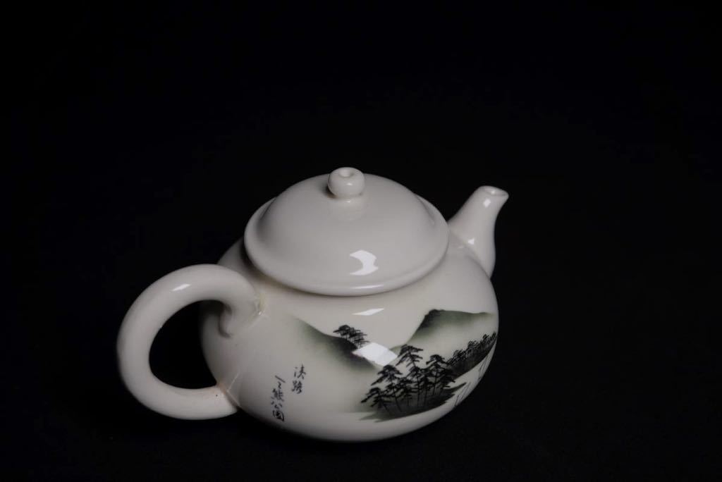 古家】珉平焼 煎茶道具 宝瓶 茶器 湯冷まし煎茶碗 無傷 京焼 宝