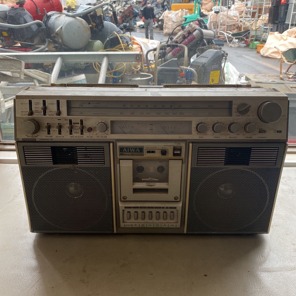 レトロ 大型ラジカセ アイワ AIWA CS90X 昭和レトロ☆AIWA大型ステレオ