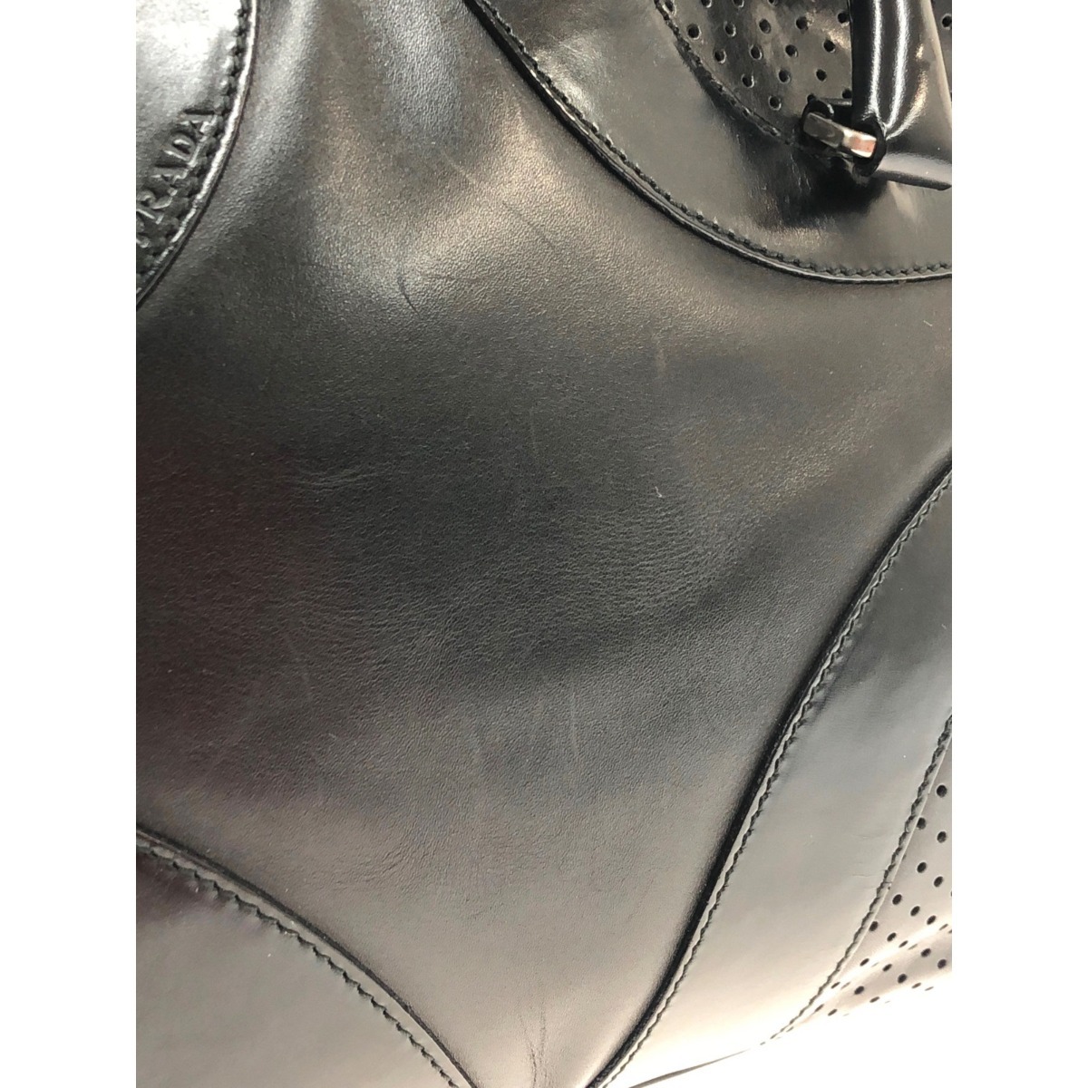 〇〇 PRADA プラダ ミニボストン バッグ ブラック 傷や汚れあり 