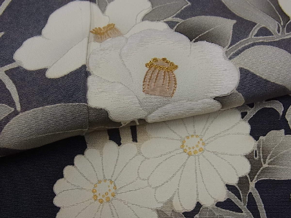 着物屋こころ■訪問着　友禅　刺繍　草花文　暈し染め　金彩　丹後ちりめん　反端付き　着丈157cm　裄63cm　正絹　逸品　A-ta1542 暈し染め 逸品 金彩 裄64.5cm B-fe3469 平和