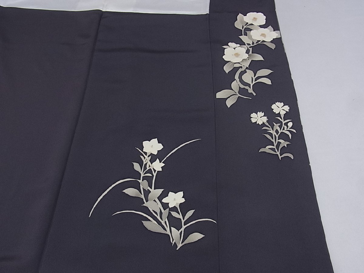 着物屋こころ■訪問着　友禅　刺繍　草花文　暈し染め　金彩　丹後ちりめん　反端付き　着丈157cm　裄63cm　正絹　逸品　A-ta1542 暈し染め 逸品 金彩 裄64.5cm B-fe3469 平和
