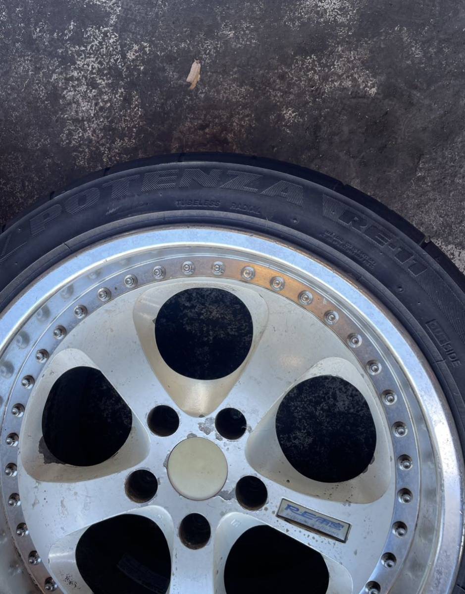 希少 当時物 RE雨宮 AW-7 ホイール 17インチ8.5JJ+42 2本 9.5JJ +42 2 