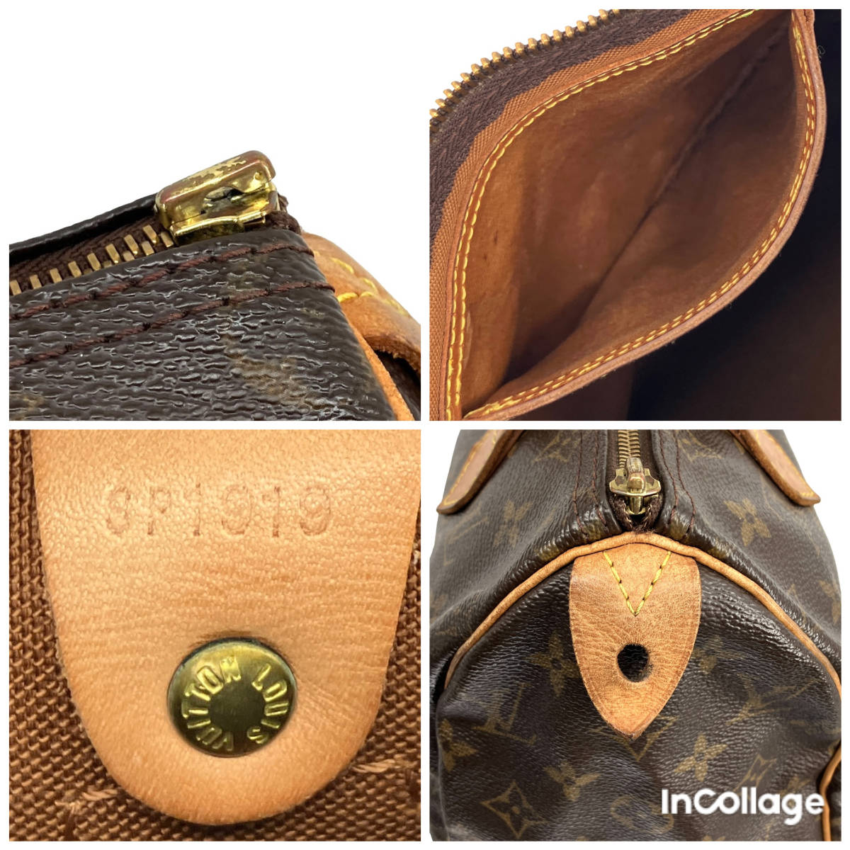 難あり LOUIS VUITTON ルイヴィトン モノグラム スピーディ25 ハンドバッグ ミニボストンバッグ PVC×レザー ブラウン系 M41528 SP1919 モノグラム VUITTON LOUIS M47522 トゥルーストワレット28 ○&frasl;K