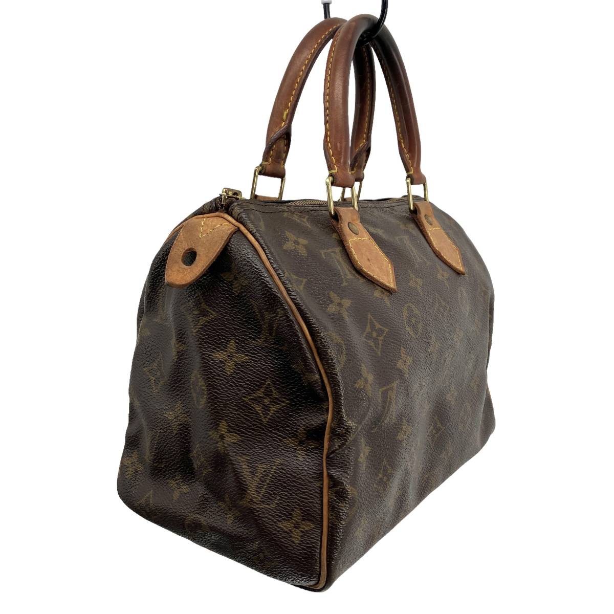 難あり LOUIS VUITTON ルイヴィトン モノグラム スピーディ25 ハンドバッグ ミニボストンバッグ PVC×レザー ブラウン系 M41528 SP1919 モノグラム VUITTON LOUIS M47522 トゥルーストワレット28 ○&frasl;K