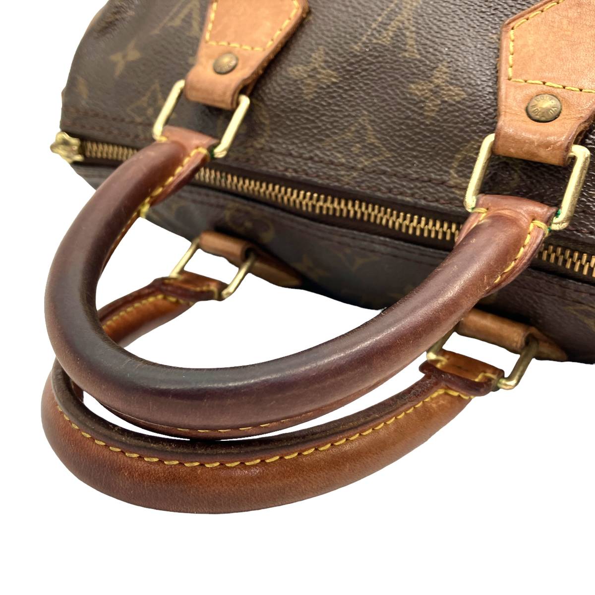 難あり LOUIS VUITTON ルイヴィトン モノグラム スピーディ25 ハンドバッグ ミニボストンバッグ PVC×レザー ブラウン系 M41528 SP1919 モノグラム VUITTON LOUIS M47522 トゥルーストワレット28 ○&frasl;K
