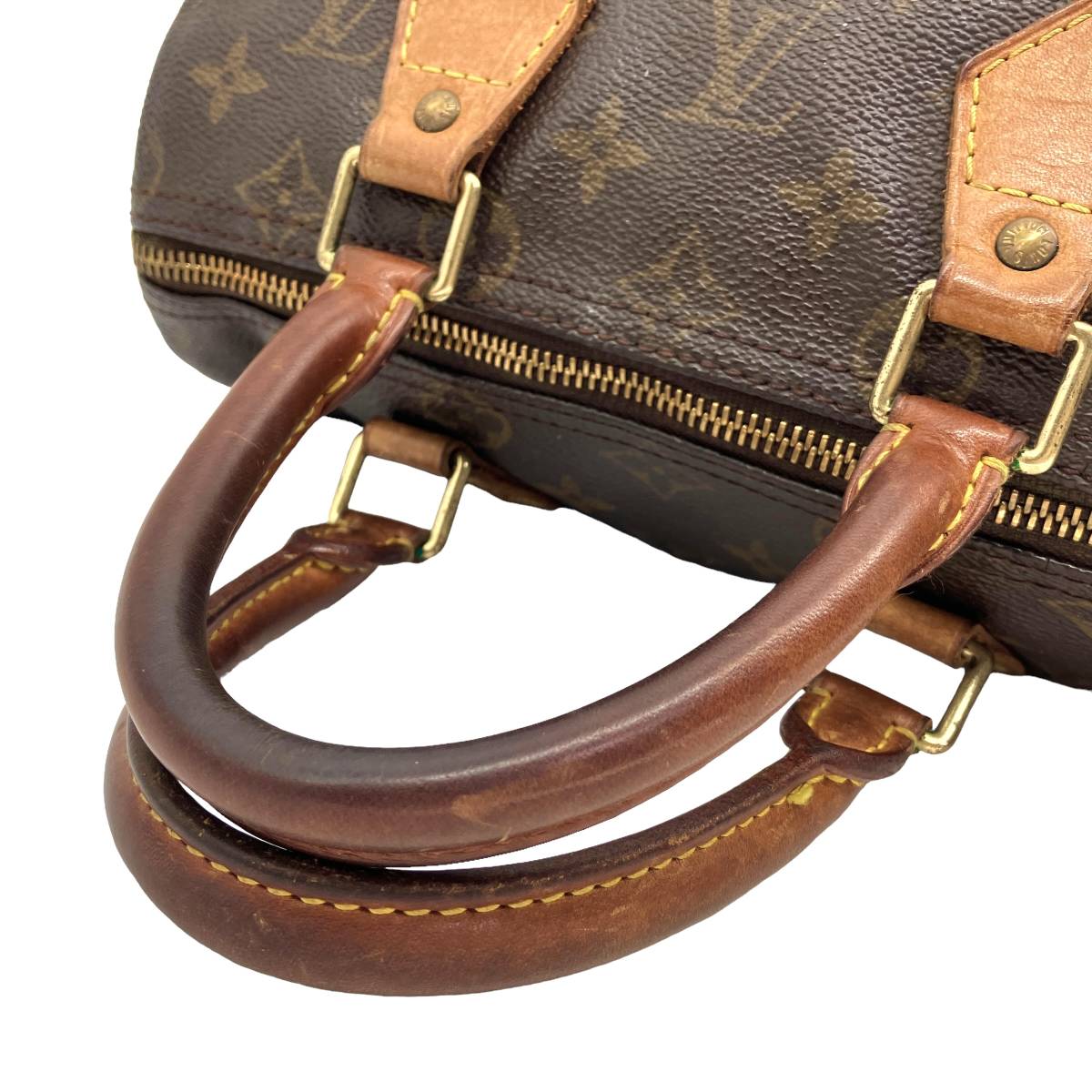 難あり LOUIS VUITTON ルイヴィトン モノグラム スピーディ25 ハンドバッグ ミニボストンバッグ PVC×レザー ブラウン系 M41528 SP1919 モノグラム VUITTON LOUIS M47522 トゥルーストワレット28 ○&frasl;K