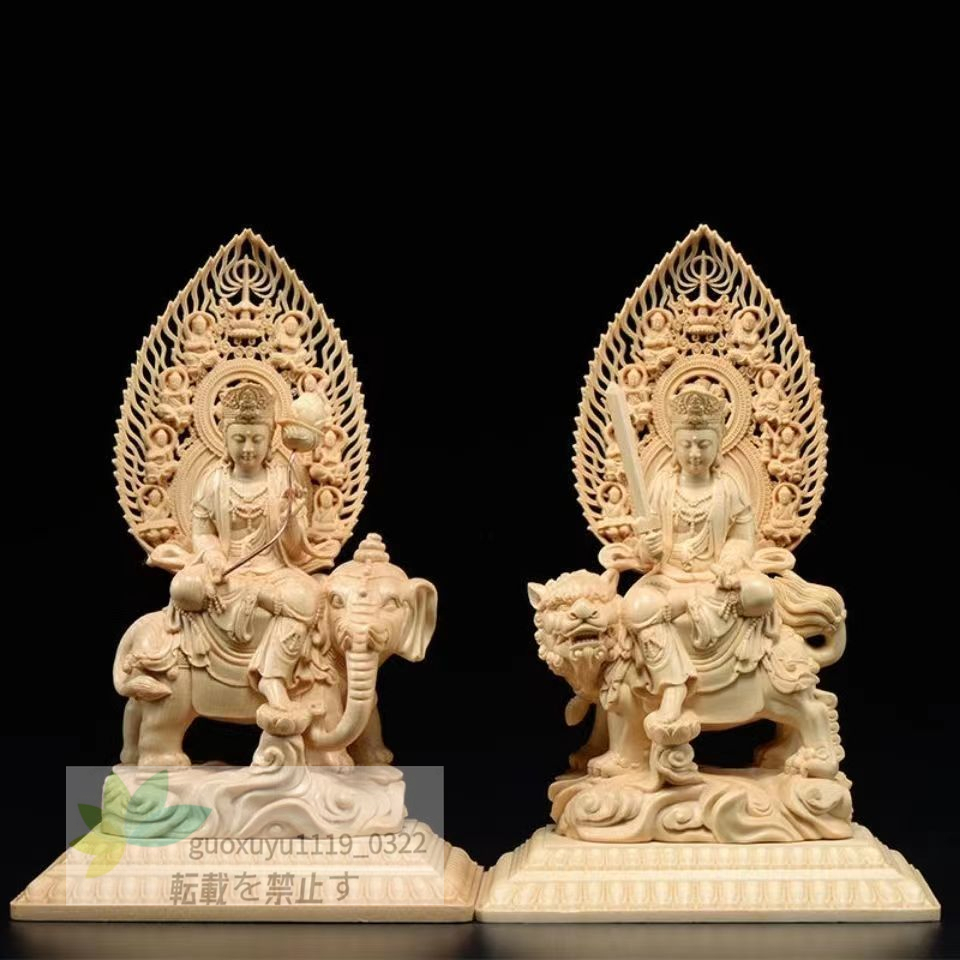 新作 極上品 総檜材/仏教工芸品/ 木彫仏教 精密彫刻/仏師で仕上げ品