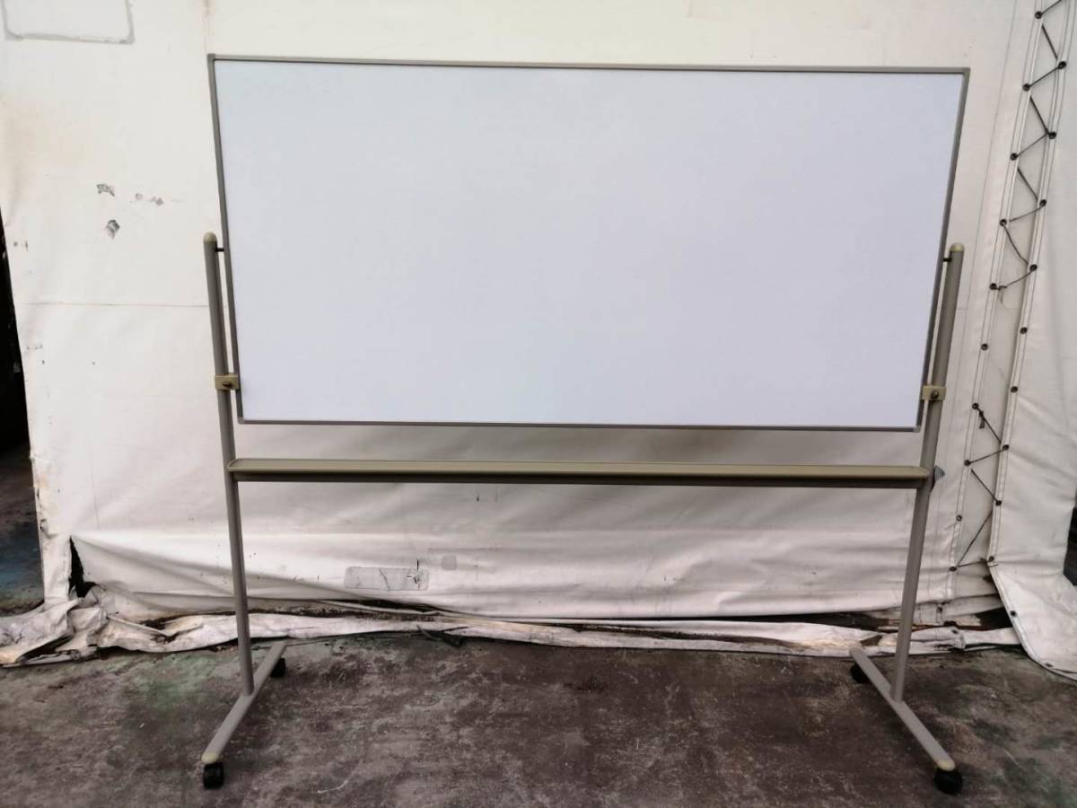 ホワイトボード 1800×900 両面 脚付き 回転式 25日はP最大10倍&amp