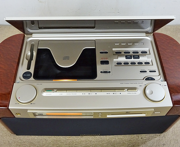 ジャンク SONY/ソニー☆CD/MD電蓄セレブリティーⅡ☆MD-7000 管MV1674 #