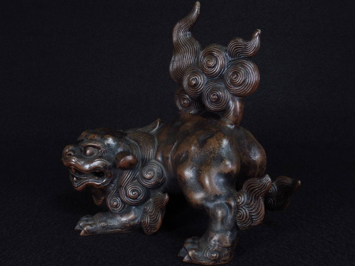 備前焼 木村興楽園 木村長十郎友敬 獅子 唐獅子 狛犬 縁起物 置物 古