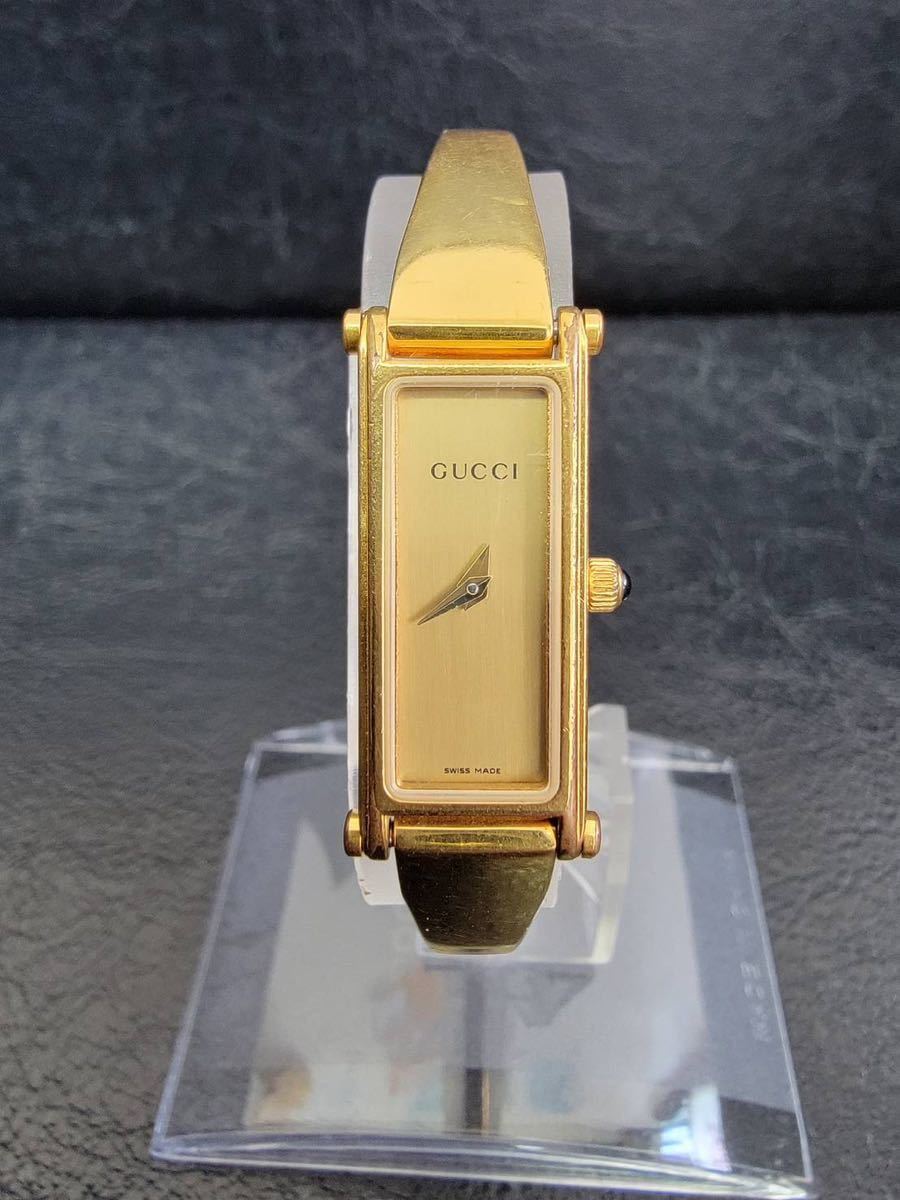GUCCI グッチ 1500L ゴールド GP ゴールド文字盤 QZ レディース 腕時計