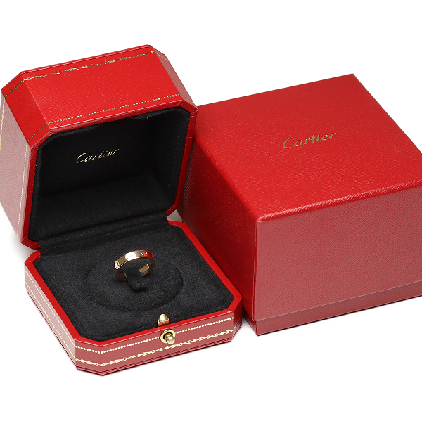 美品 カルティエ ラブリング 750 ピンクゴールド #47 7号 レディース 