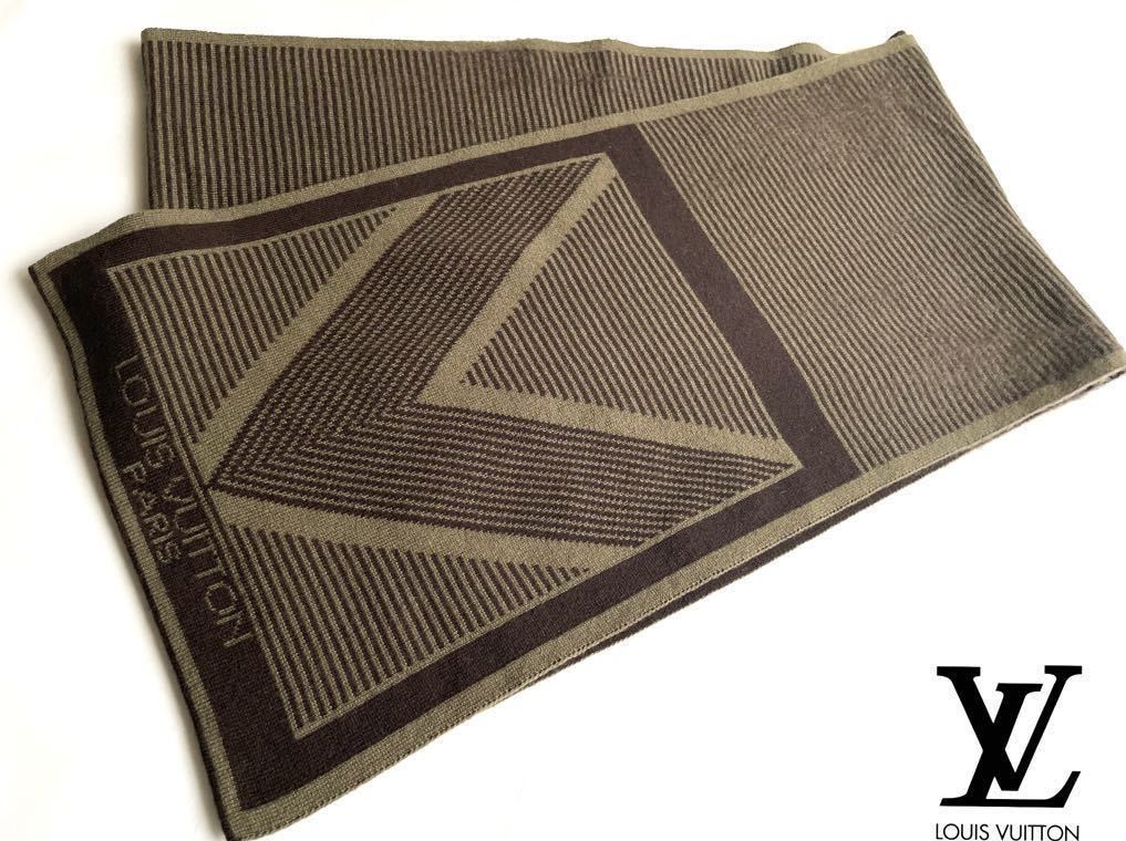 Louis Vuitton Paris V Logo 100% Cashmere Scarf ITALY ルイヴィトン