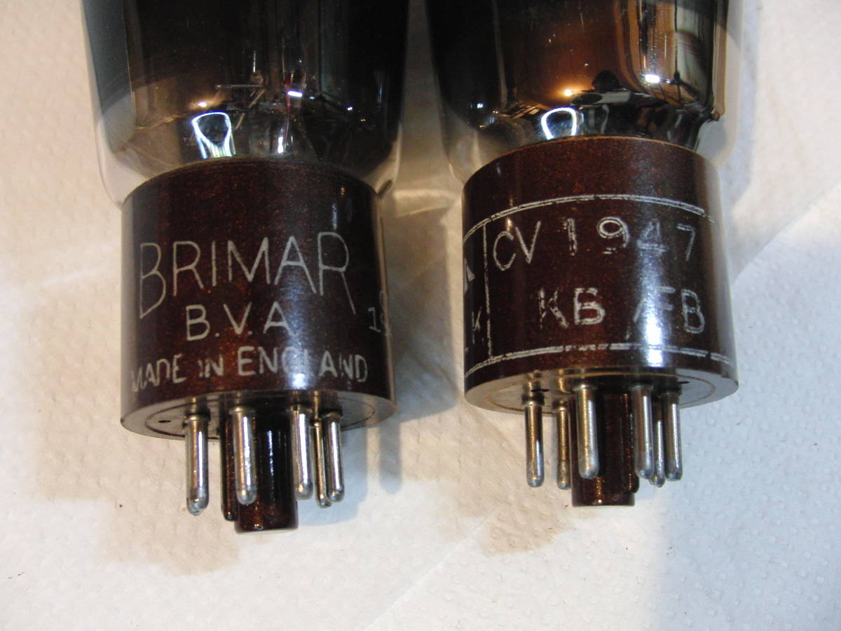 新作，本物保証 真空管　英ブライマー製　6L6G/CV1947　中古2本