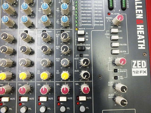 ALLEN&HEATH アレンアンドヒース ZED-12FX エフェクト搭載 アナログ