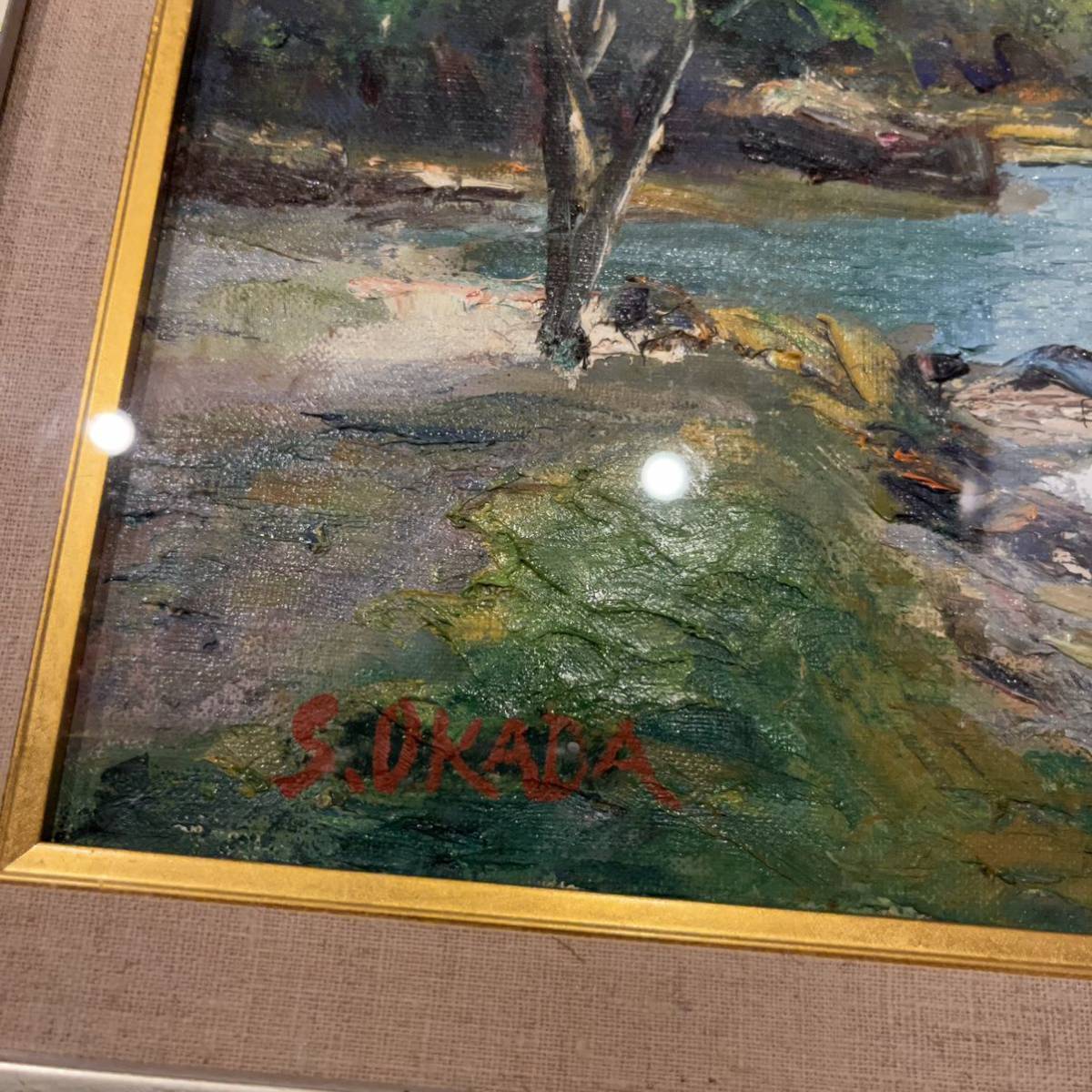 岡田三郎助 絵画 風景画 河口湖畔 油彩 油絵 OKADA-ROOM Vol.23 岡田
