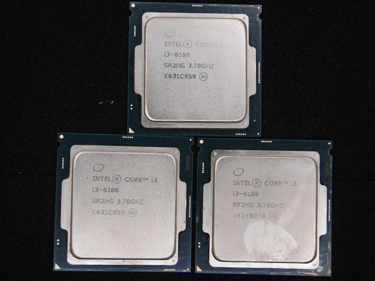 ゆうページ T202】CPU☆Core i3-6100 3.70GHz 3個セット