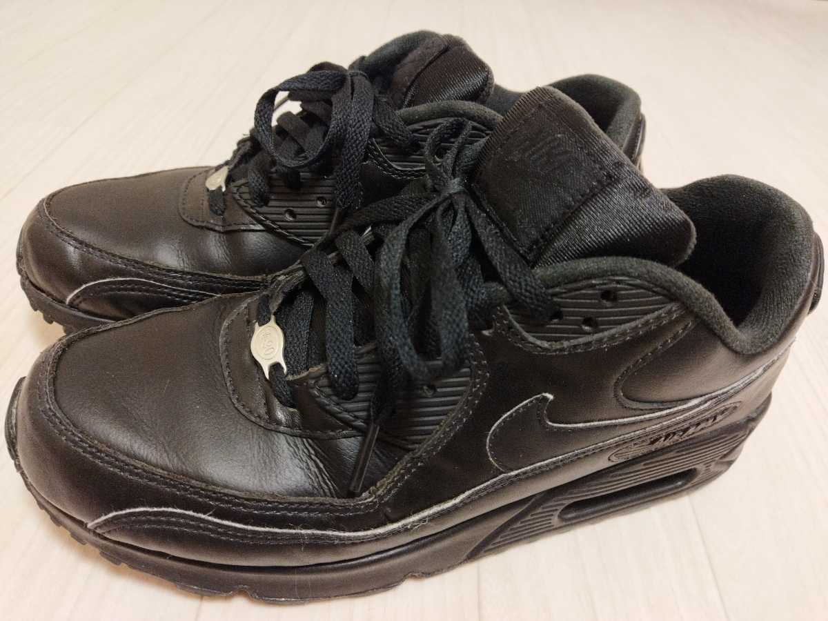 NIKE AIRMAX 90 LTR ナイキ エアマックス90 レザー トリプルブラック 
