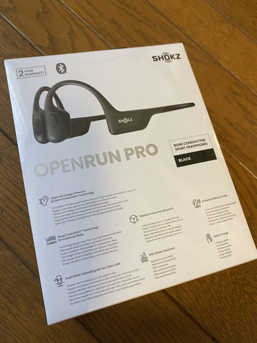 新品未開封★納品書付★shokz openrun pro 黒　骨伝導 Bluetooth ヘッドホン AfterShokz SKZ-EP-000007_4
