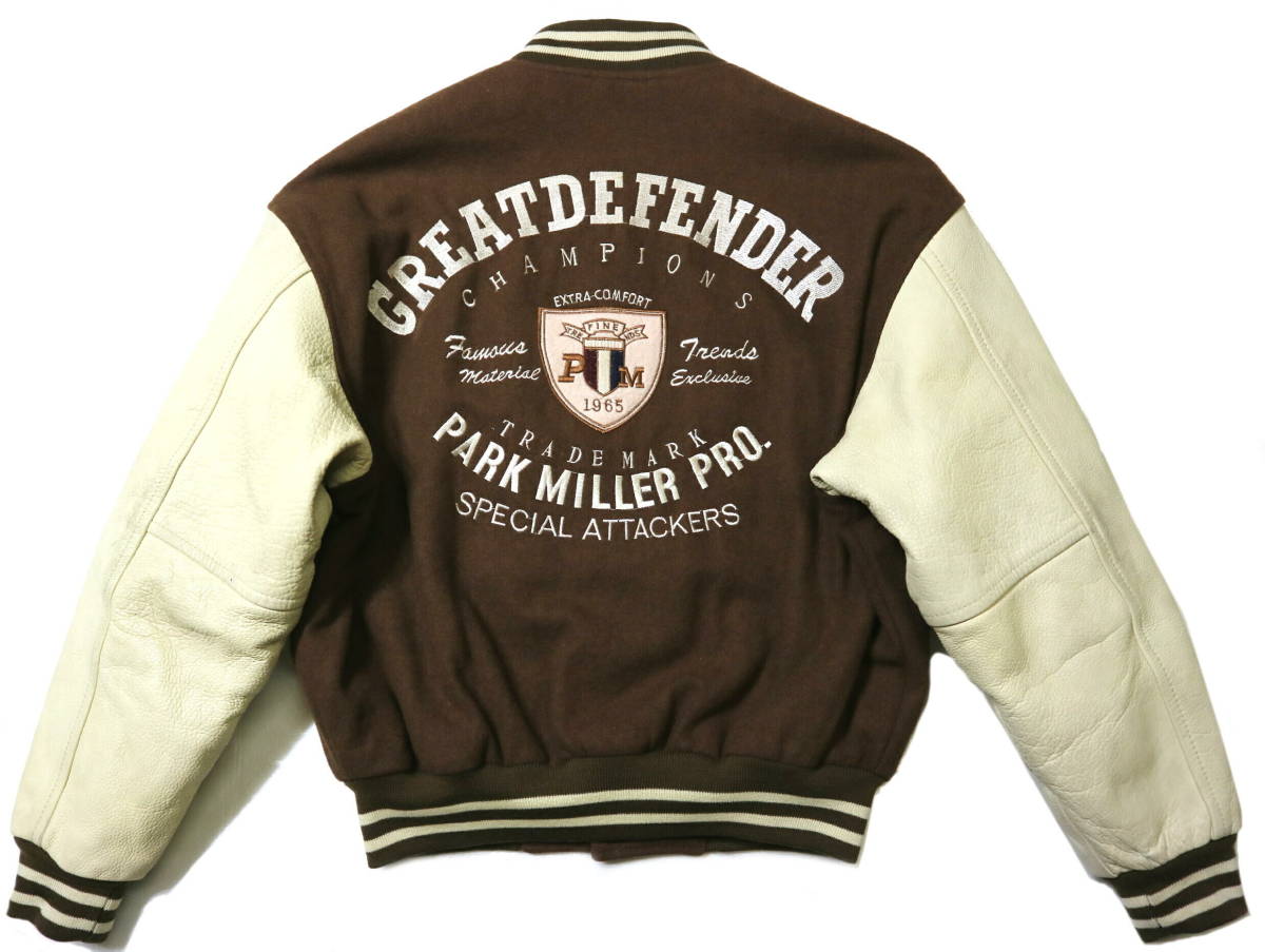 程度良好！◇PARK MILLER 袖革スタジャン◇Mサイズ（身長171-173センチ 
