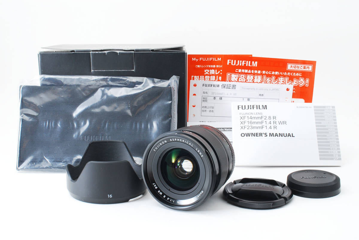 ☆美品☆ FUJIFILM 富士フイルム XF16mm F1.4 R WR ミラーレス ☆美品☆ FUJIFILM 富士フイルム XF16mm F1.4 R WR ミラーレス