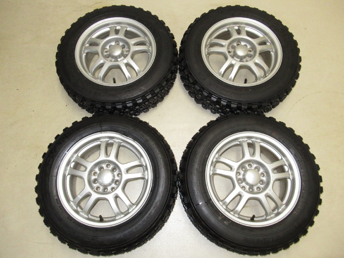 MA22110006 ENKEI EJS 6.5J-15 off+45 pcd100・114.3/5H ADVAN MT-14 185/65R15 競技用スパイクタイヤ付き4本セット スイフトスポーツ 他