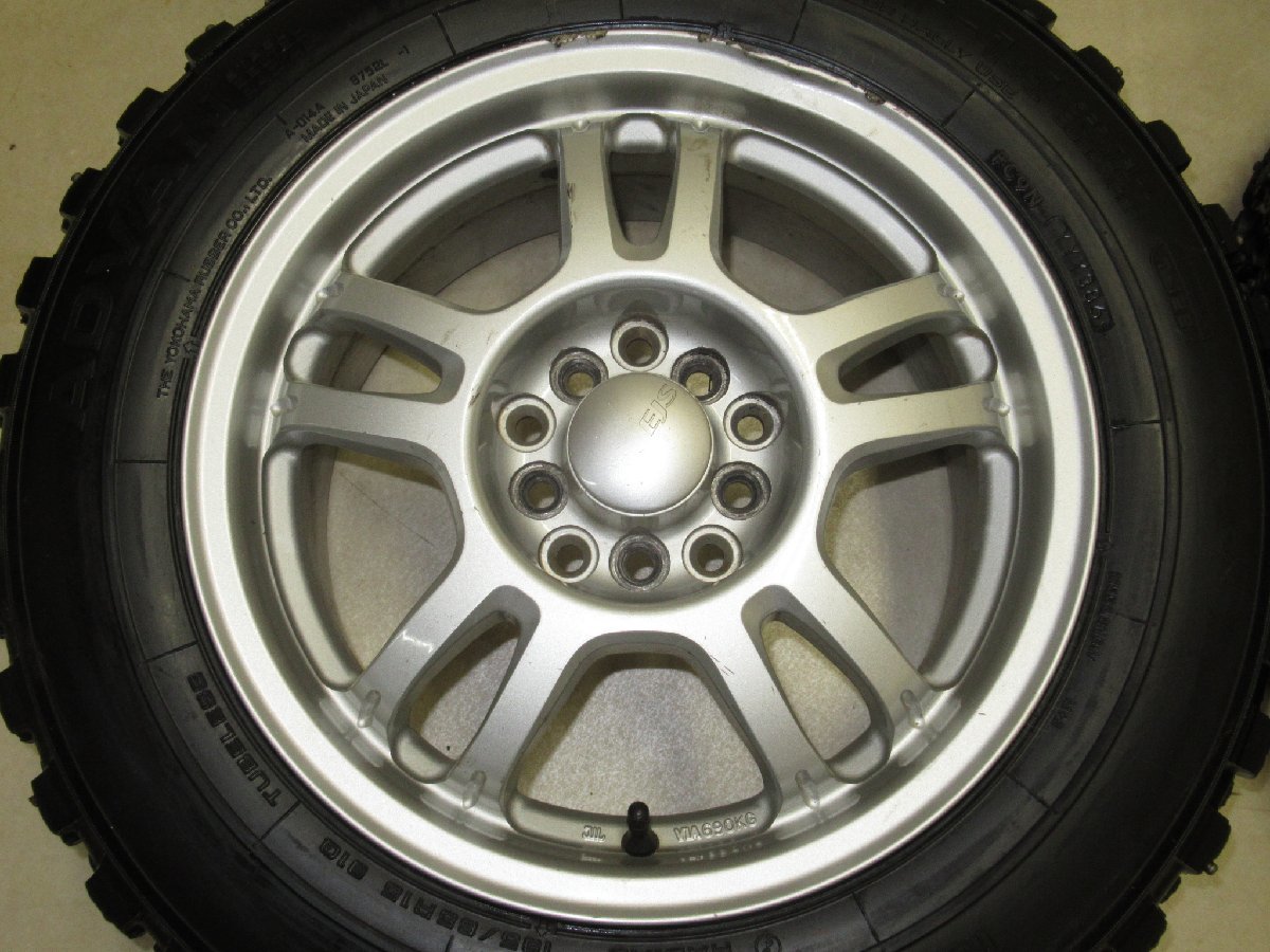 MA22110006 ENKEI EJS 6.5J-15 off+45 pcd100・114.3/5H ADVAN MT-14 185/65R15 競技用スパイクタイヤ付き4本セット スイフトスポーツ 他