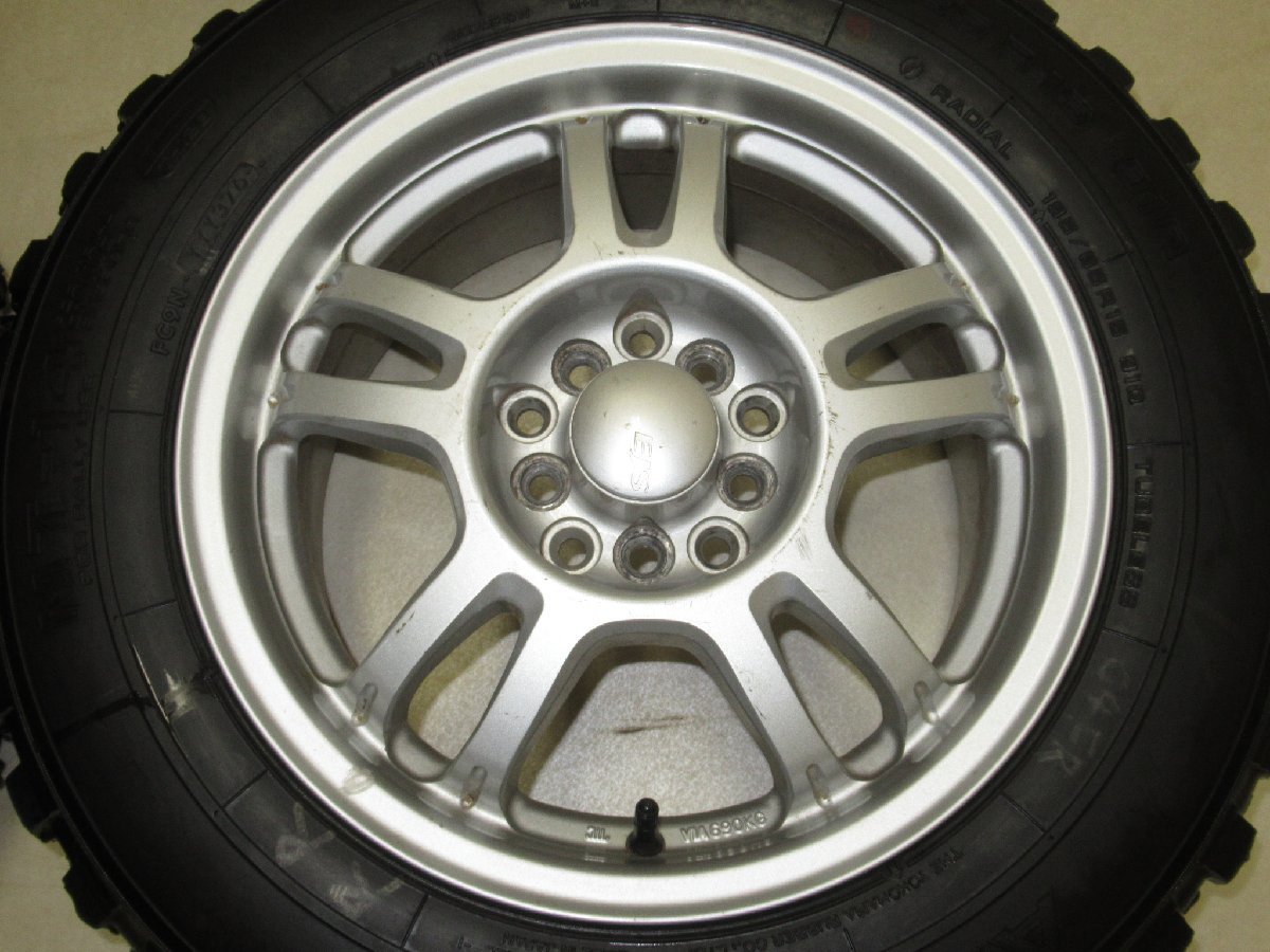 MA22110006 ENKEI EJS 6.5J-15 off+45 pcd100・114.3/5H ADVAN MT-14 185/65R15 競技用スパイクタイヤ付き4本セット スイフトスポーツ 他