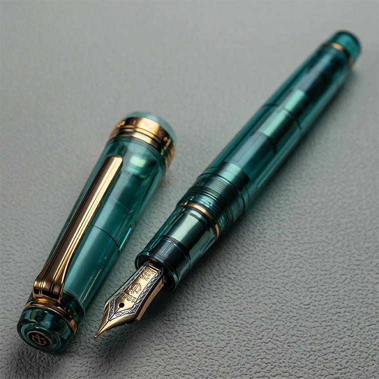 ◇○【WANCHER×SAILOR/セーラー】特別限定品 21金万年筆 透明軸